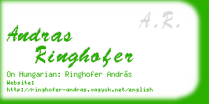 andras ringhofer business card